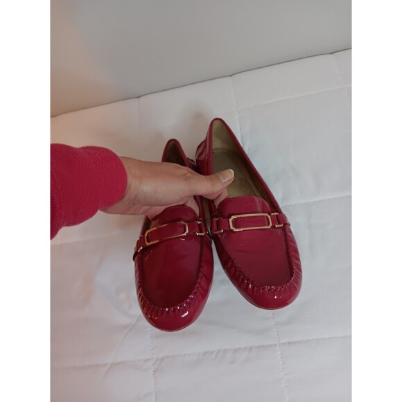 Coach Flynn Patent Leather Loafer Shoe Sz 9.5 B Hot Pink - Picture 2 of 7
